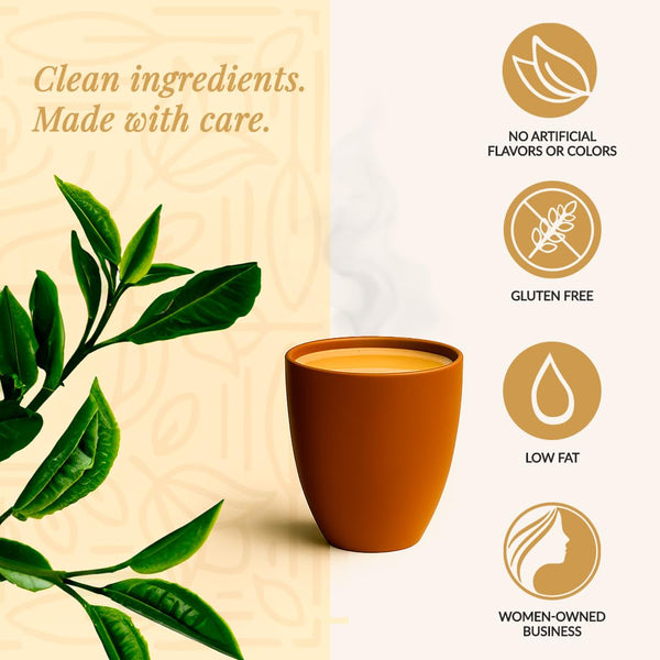 Bagan of Aarna Instant Masala Chai, Tea Powder Mix, Spiced Tea, All Natural Chai Tea, Authentic Chai Mix, Masala Spiced Chai Powder with Natural