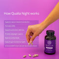 NEUROHACKER COLLECTIVE Qualia Night Sleep Aid | Non-Habit Forming | Science-Backed Supplement for Deep Refreshing Sleep | Melatonin-Free, Vegan,