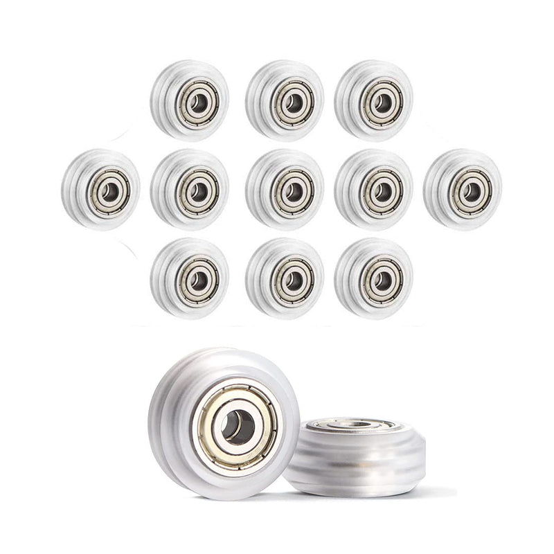 3D Printer Rollers Polycarbonate Gantry Wheels V Slot (13Pcs/Pack) Clear Ender 3 Bed Wheels 625Zz for Creality Ender Rollers Artillery Sidewinder