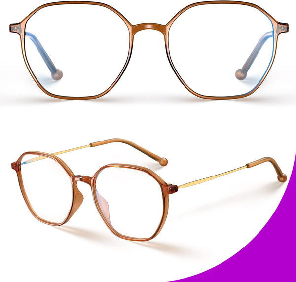 VISOONE Lightweight TR90 Blue Light Blocking Glasses Frame with anti Glare Eye Protection for Women and Men RANE