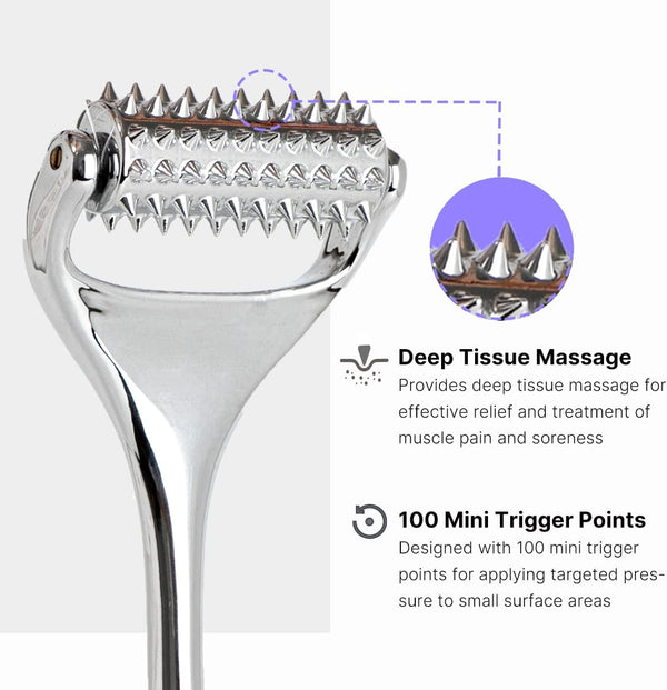 Massage Roller, Acupuncture Roller for Muscle Pain Relief, Acupressure Massager - Deep Tissue Massage Tool for Hand, Foot, Neck, Arms, Thighs