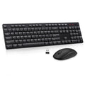 Wireless Keyboard and Mouse Combo, EDJO Silent Full Size Cordless USB Keyboard Mouse, 2.4Ghz Lag-Free, Long Battery Life, for Computer, Laptop,