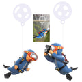 2-Pack Tank Decorations, Cute Little Diver, Aquarium Decoration Accessories Ornaments with Float Ball, Playmate for Tank Suitable for All Kinds of