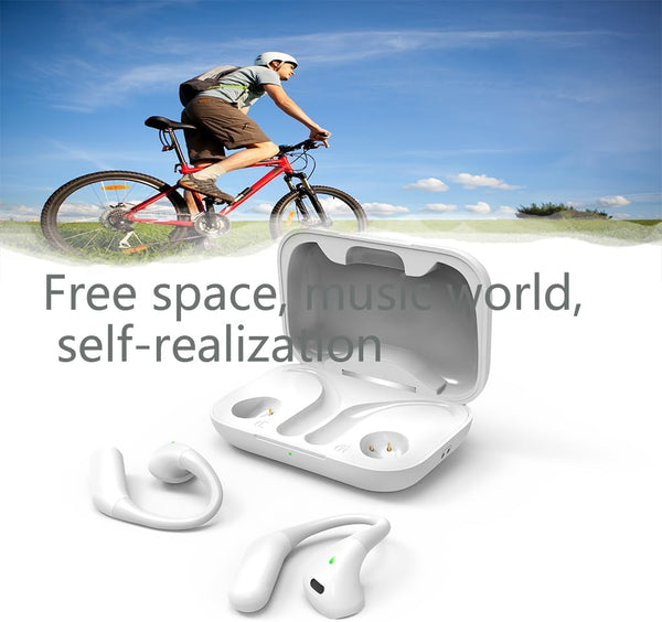 Open Ear Headphones,Bluetooth 5.3 Wireless Earbuds,5.9G Ultra-Lightweight Sport Earphones with Mic for Running Cycling,Secure Fit for Small Ears