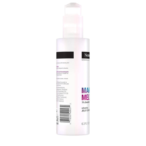 Neutrogena Makeup Melting Refreshing Jelly Cleanser, 7% Emollient-Vitamin Complex, Gentle Face & Eye Makeup Remover to Melt Stubborn Makeup,