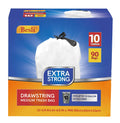 Besli 10 Gallon Drawstring Trash Bag Garbage Bag Trash Can Liner,0.9 Mil,90 Counts