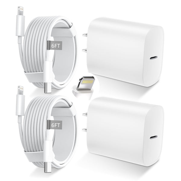 Phone 14 13 12 11 Fast Charger,6Ft Long Fast Charging Lightning Cable with 20W USB C Charger Block for Phone 14/14 Pro Max/13/13 Pro Max/12/12 Pro