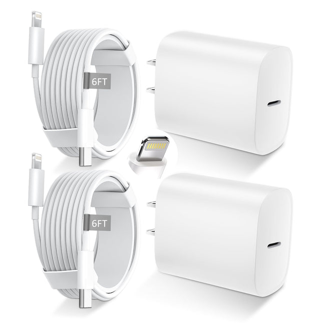 Phone 14 13 12 11 Fast Charger,6Ft Long Fast Charging Lightning Cable with 20W USB C Charger Block for Phone 14/14 Pro M