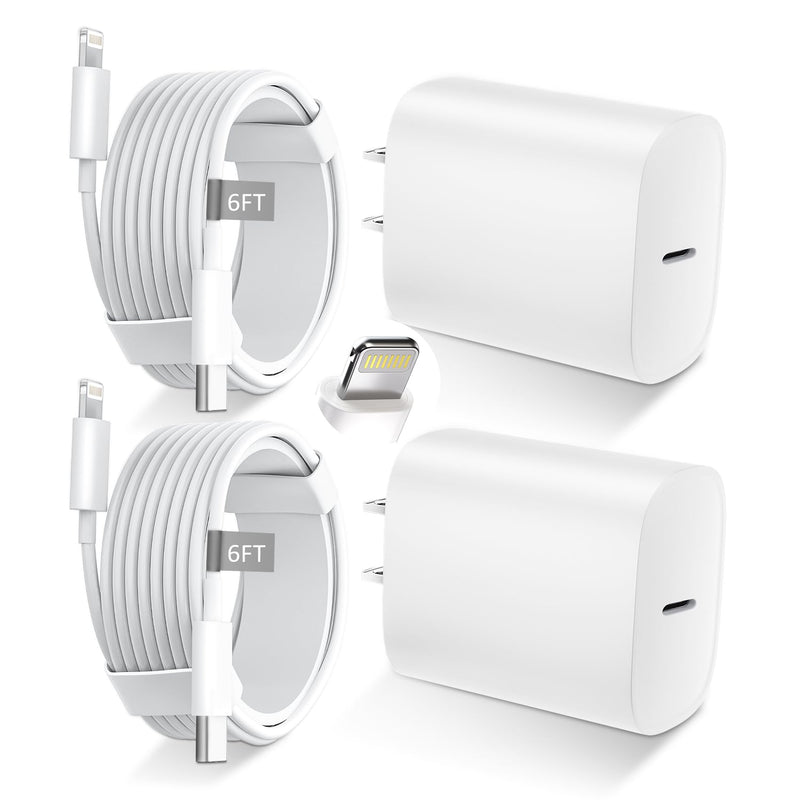 Phone 14 13 12 11 Fast Charger,6Ft Long Fast Charging Lightning Cable with 20W USB C Charger Block for Phone 14/14 Pro Max/13/13 Pro Max/12/12 Pro