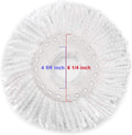 3 Pack Spin Mop Replacement Head for Hurrica, Mopnad, Cassabel and Other 360 Spin Mop Systems, Microfiber Spin Mop Refills (3Pc-White)