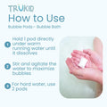 Trukid Bubble Podz Bubble Bath for Kids, Toddlers, & Babies, Tear Free Gentle & Refreshing Bath Bomb for Sensitive Skin with Natural Moisturizers,