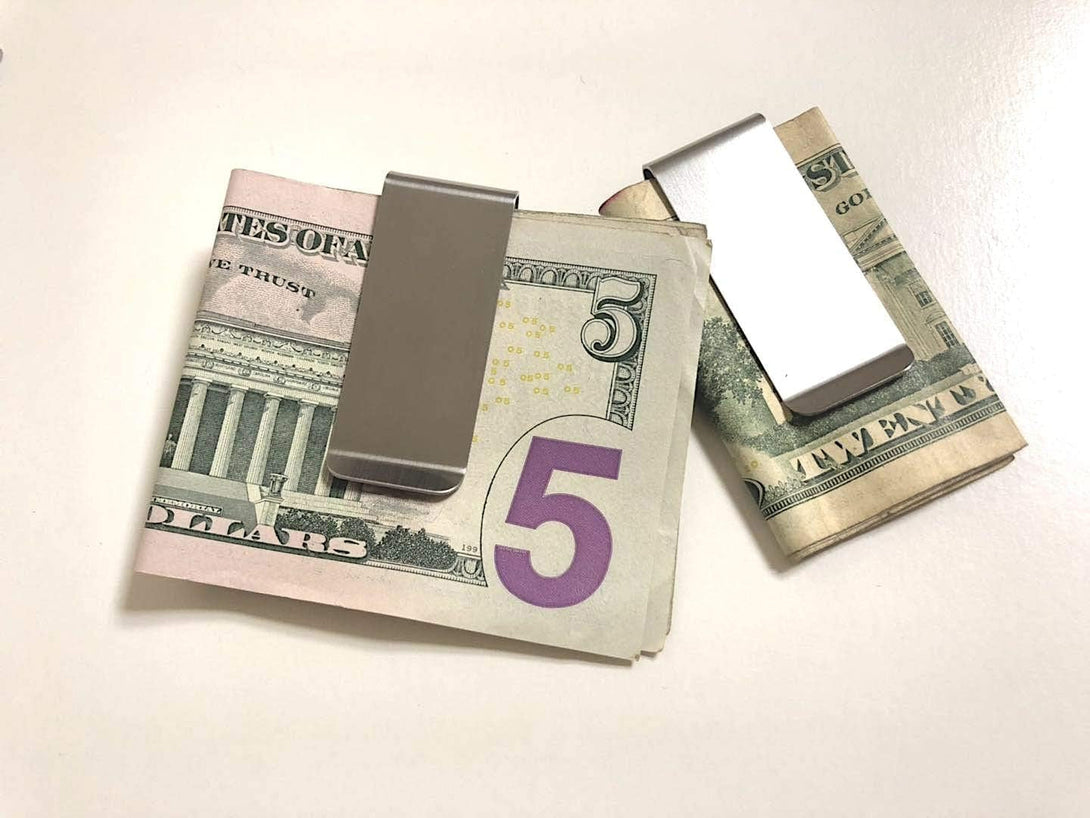 Stainless Steel Money Clips, Money & Cards Holder, Minimalism Wallet Clips, Super Slim & Durable, Pack of 6