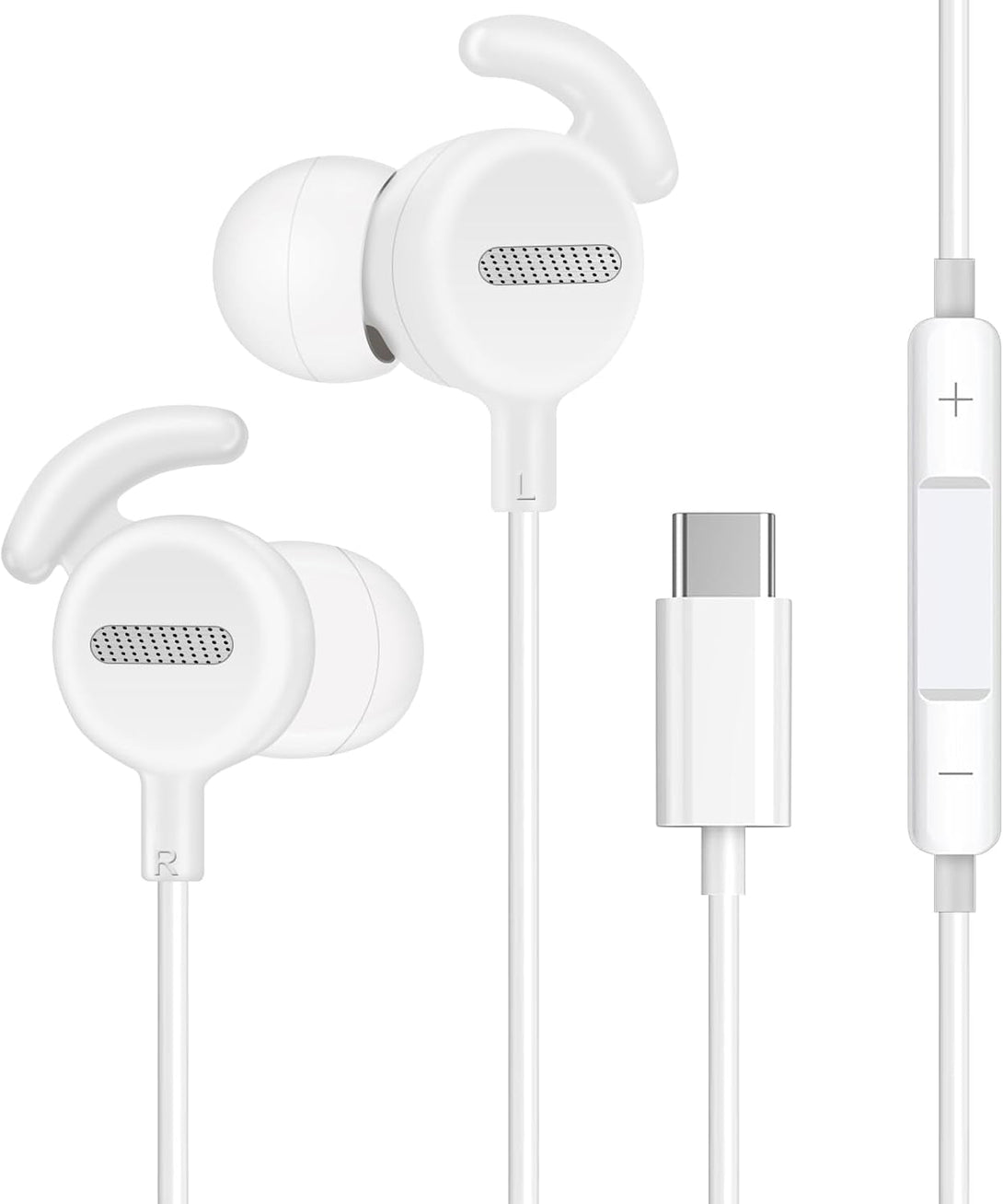 Type C Headphones in Ear Headsets for Iphone 15 15Pro 15 Pro Max Earphones Wired,Iphone16 16 Por Max Headphones Wired with Mic & Remote Control Compatible with Most Type C Jack Devices