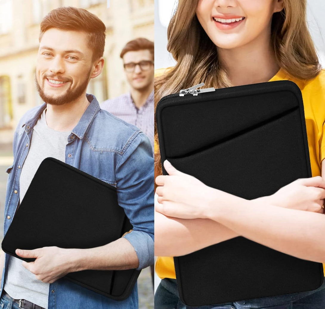 Laptop Sleeve, Durable Briefcase Shockproof Protective Case, Handbags Portable Laptop Bag for 15.6 Inch HP Dell Asus Lenovo Notebook Computer with Front Pocket, Black