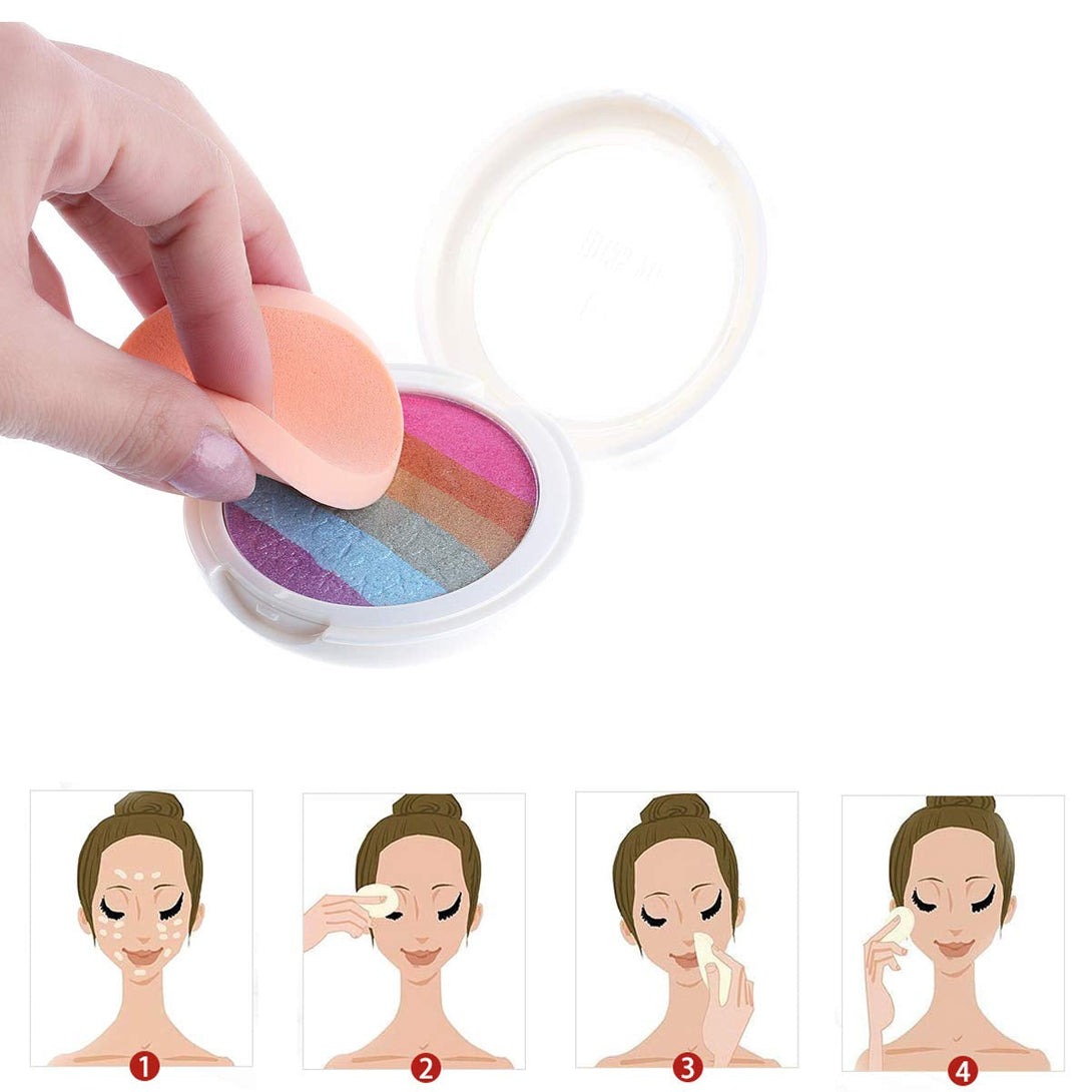 25 Pcs Women'S round Soft Makeup Beauty Eye Face Foundation Blender Facial Smooth Powder Puff Cosmetics Blush Applicators Sponges Use for Dry and Wet