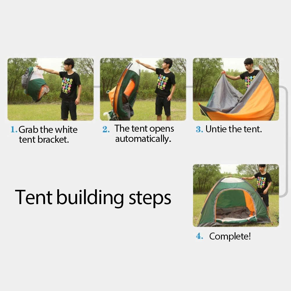 2 Person Instant Pop up Lightweight Camping Tent, Outdoor Easy Set up Automatic Family Travel Tent,Portable Backpacking Ultralight Waterproof Windproof Anti-Uv Sun Shelter Tent…