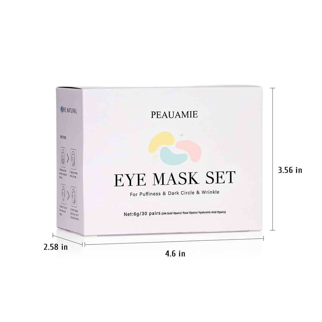 Under Eye Patches Gold and Hyaluronic Acid for Puffy Eyes,Rose Eye Masks for Dark Circles and Puffiness Skin Care Smooth Wrinkles Products 30 Pairs