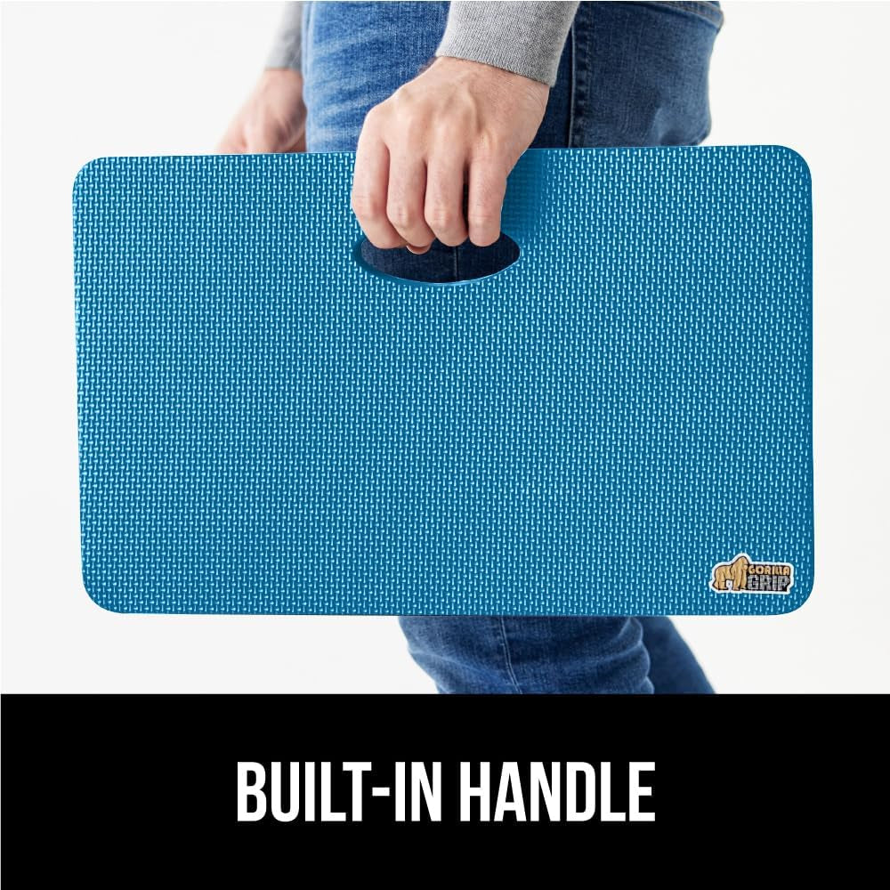 GORILLA GRIP Extra Thick Patent Pending Garden Kneeling Pad, Supportive Soft Foam Knee Cushioning for Gardening, Water Resistant Construction, Bathing Baby, Workout Supplies, Lightweight
