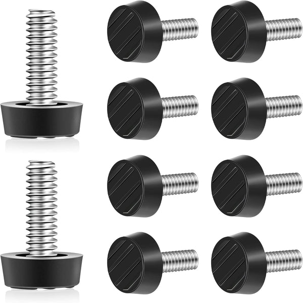 1/4-20 UNC Thread Adjustable Furniture Levelers Screw in Galvanized Steel Glide Furniture Leveling Feet Screw on Floor Leveler for Table,Chair, Cabinet, Patio Workbench Legs(10 Pack)