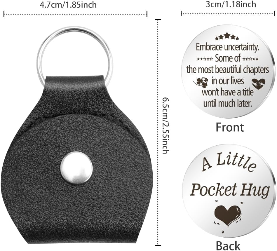 Hoosmoon Pocket Hug Token Keychain - Graduation & Birthday Gifts