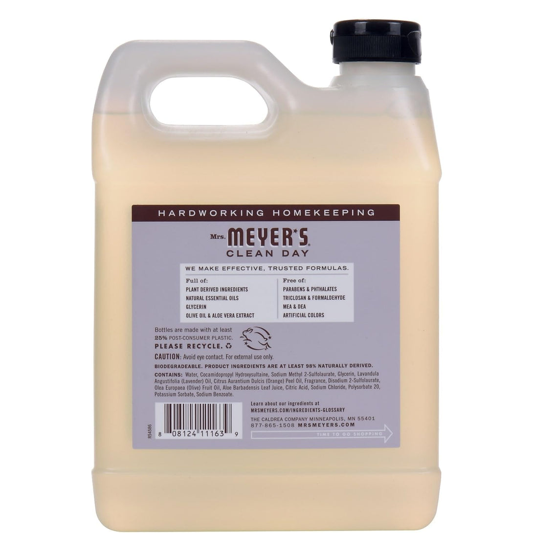 MRS. MEYER'S CLEAN DAY, Soap Hand Liquid Refill Lavender, 33 Fl Oz