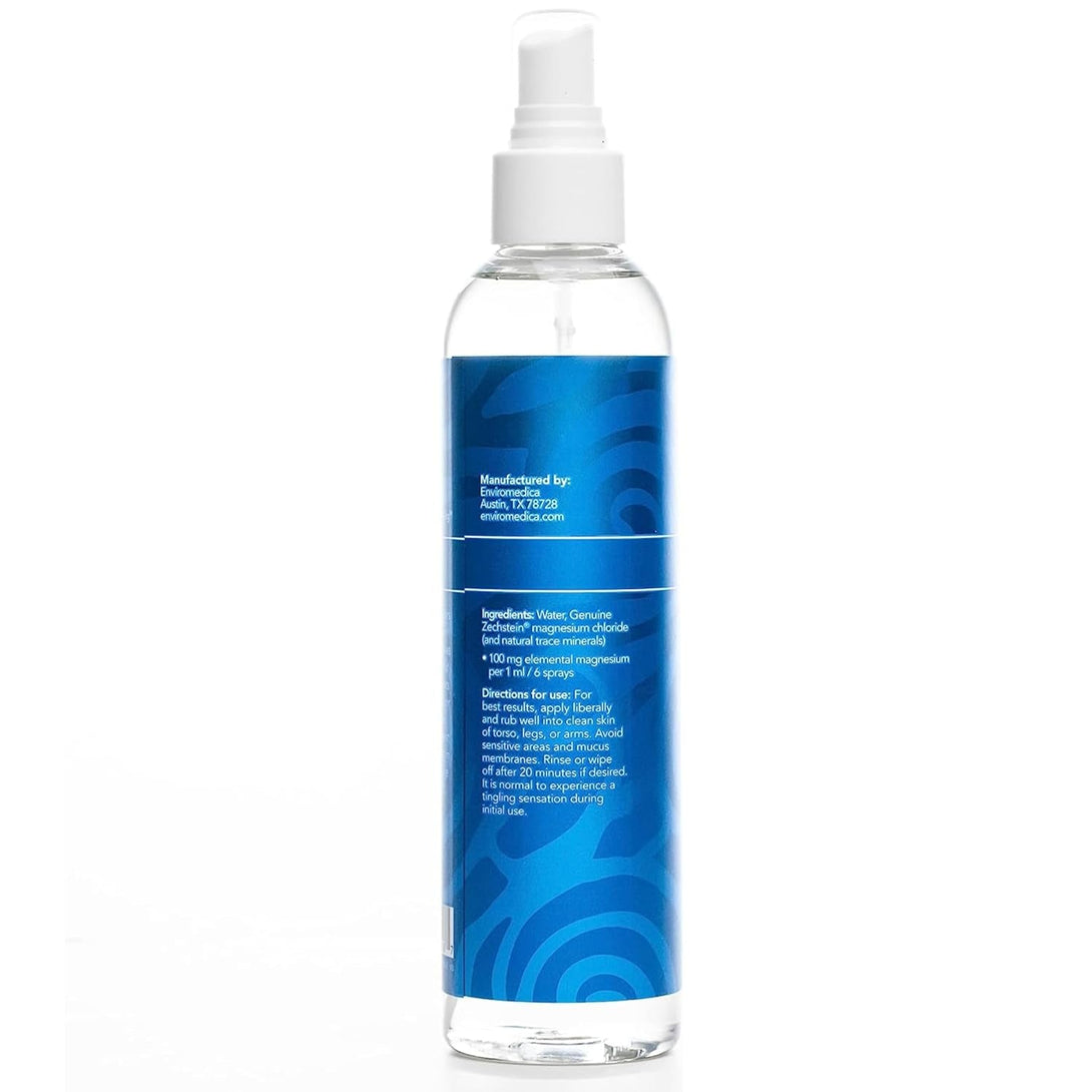 Ancient Minerals Magnesium Oil Spray Bottle of Pure Genuine Zechstein Magnesium Chloride - Topical Magnesium for Skin Application (4Fl Oz)