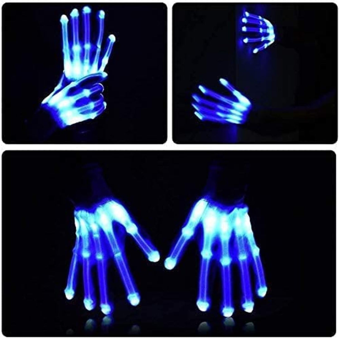 Cool Toys Gifts Blue LED Gloves,Rave Flashing Light up Gloves,Toys for Boys Girls Age 12+ Years Old,Gifts for Halloween Christmas Birthday Parties