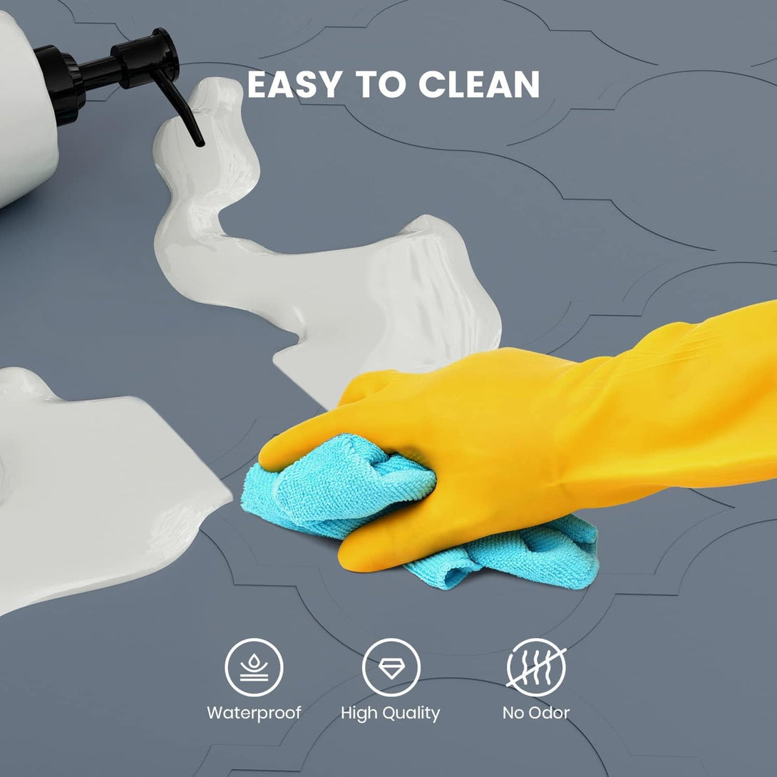 Under Sink Mat, 34" X 22" Silicone Kitchen Cabinet Tray, Waterproof & Flexible under Sink Liner for Kitchen Bathroom and Laundry Room