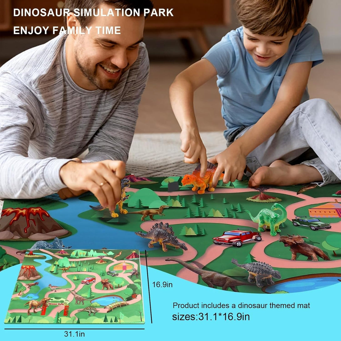 Bath Bombs for Kids with Surprise Inside, 6 Pack Big Kids Bath Bombs Gift Set, Organic Bubble Bath Fizzies with Dinosaur Egg Toys & Dinosaur Themed Mat, Birthday Gifts for Boys, Girls 3 4 5 6 7 8 9