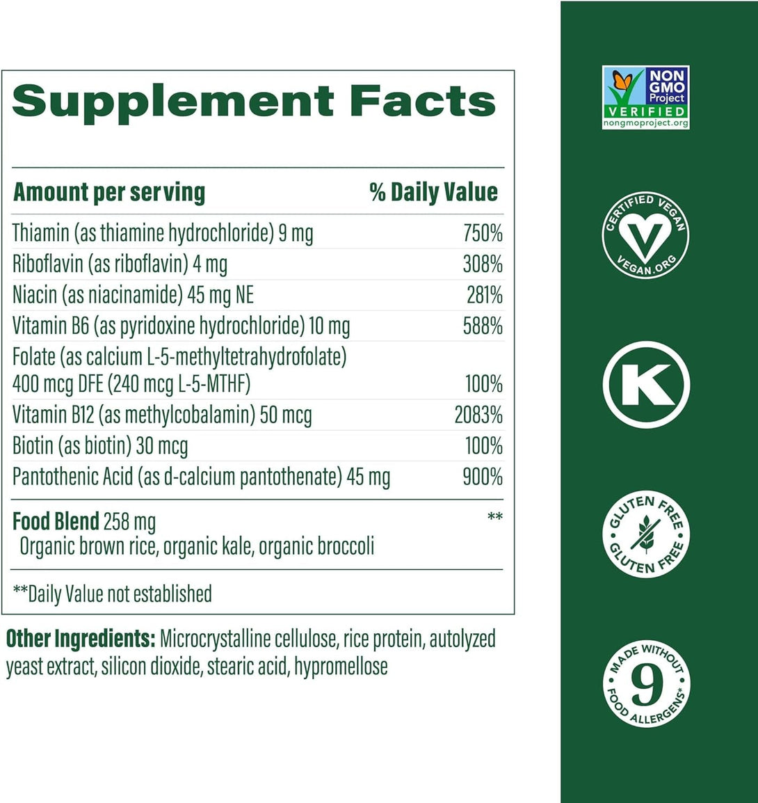 Megafood Balanced B Complex - B Complex Vitamin Supplement, 8 B Vitamins Including Vitamin B6, Vitamin B12, Folate, Biotin & More, Supports Cellular Energy Production, Vegan, Gluten Free - 90 Tablets