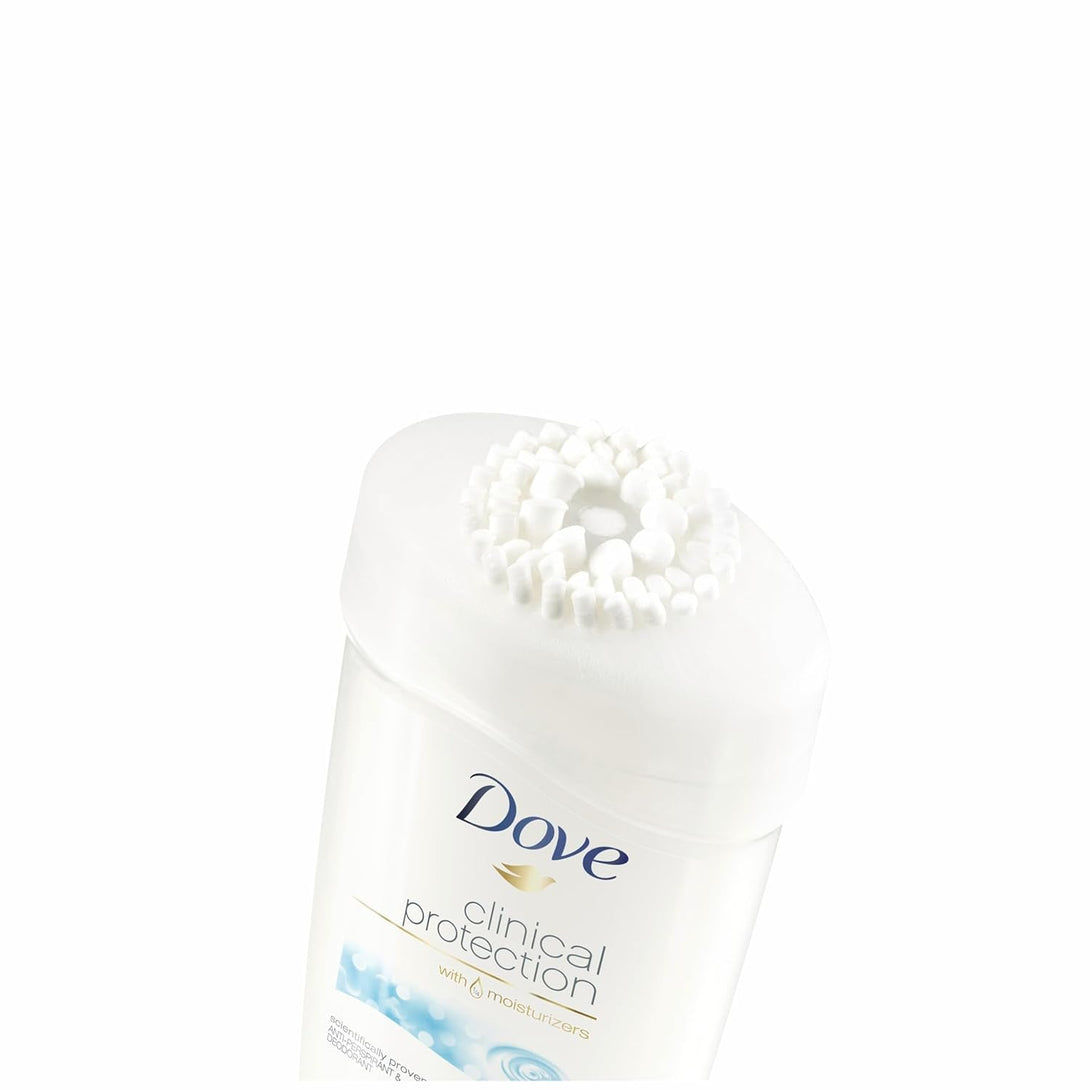 Dove Clinical Protection Antiperspirant Deodorant for Sweat and Odor Protection Original Clean Antiperspirant for Women Made with 1/4 Moisturizers 1.7 Oz