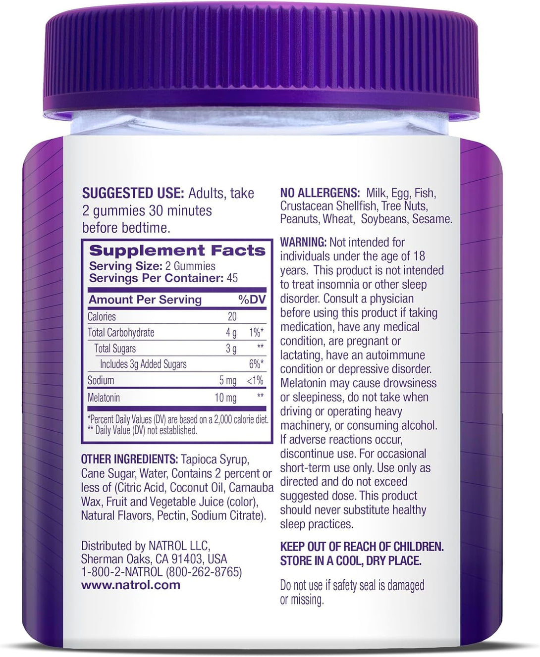 Natrol Melatonin Gummies, Sleep Support, 90 Strawberry-Flavored Adult Melatonin Gummies, 10 Mg Sleep Aids for Adults