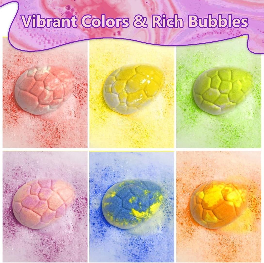 Bath Bombs for Kids with Surprise Inside, 20 Pack Kids Bath Bombs Gift Set for for Boys Girls, Dino Egg Bath Bomb Gentle Bubble Kit with 2Pcs Dinosaur Bath Toy for Birthday, Christmas, Easter