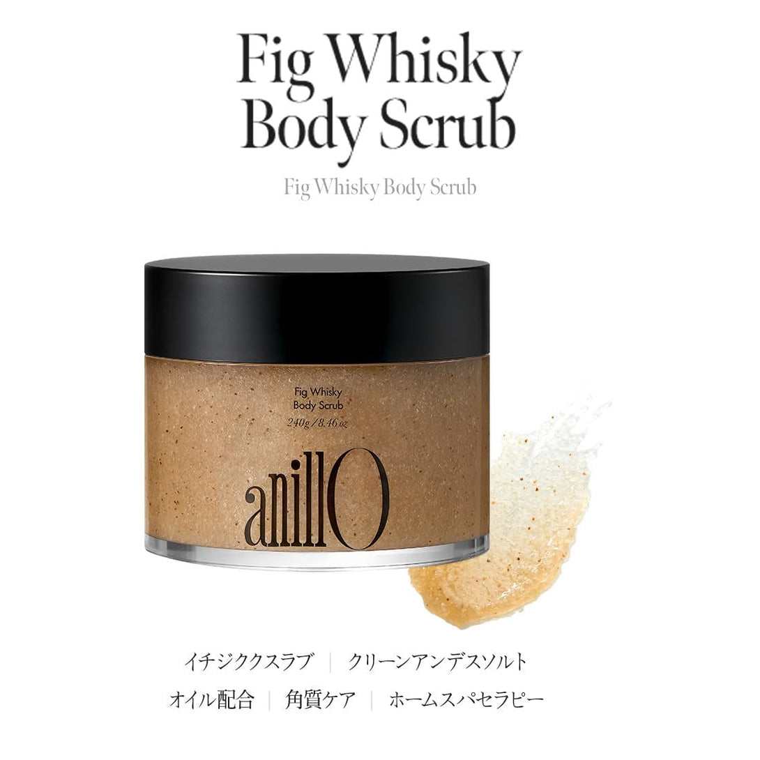 Fig Whisky Body Scrub – Vegan Exfoliator with Fig Extract, Seed Powder & Andean Salt for Smooth, Radiant Skin – Woody Scent, Paraben-Free, Sulfate-Free, Silicone-Free (8.46 Oz)