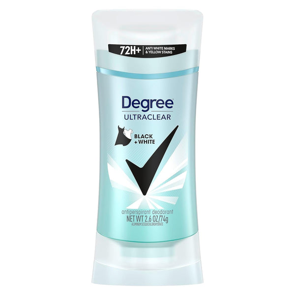 Degree Ultraclear Antiperspirant Deodorant Black+White anti White Marks and Yellow Stains Deodorant for Women 2.6 Oz
