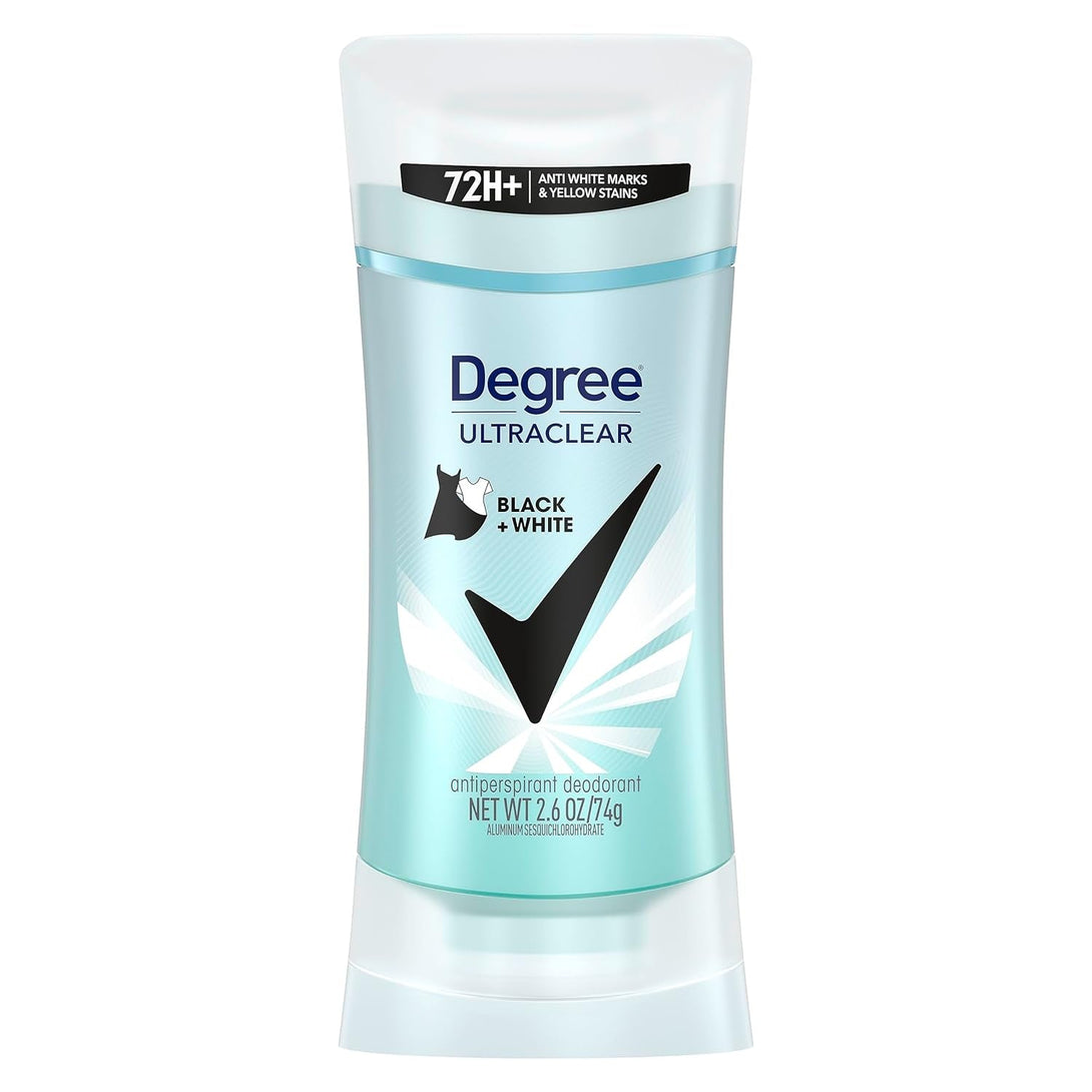 Degree Ultraclear Antiperspirant Deodorant Black+White anti White Marks and Yellow Stains Deodorant for Women 2.6 Oz