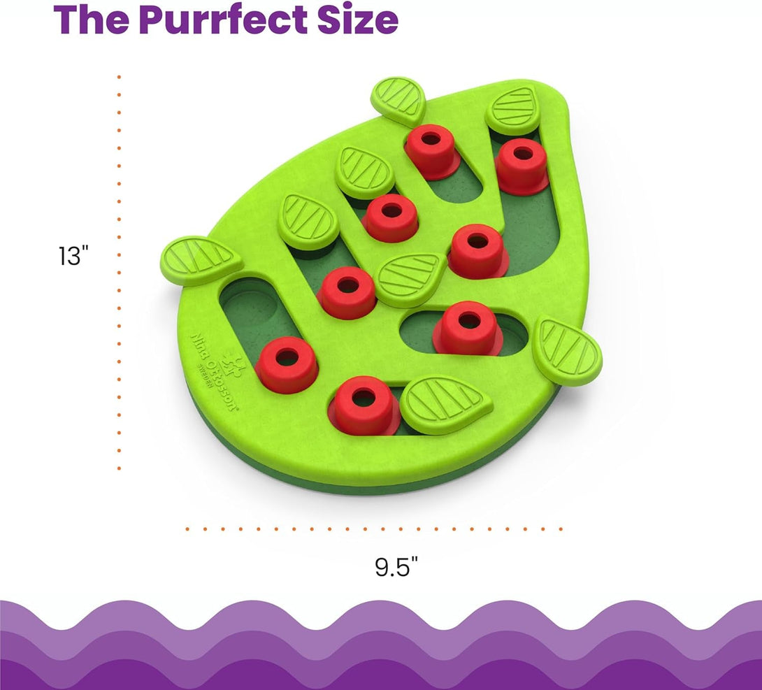 Catstages Buggin' Out Puzzle & Play, Interactive Treat Puzzle Cat Toy, Green