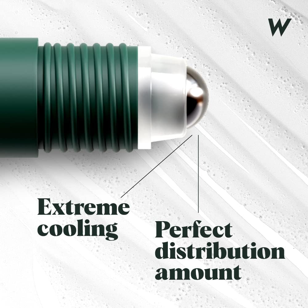 Wolf Project under Eye Roller - Korean Beauty, with Caffeine, Vitamin C and Peptides - Energizing Serum for Dark Circles and Puffiness, Fine Lines, Wrinkles - Gel-Based Brightening Cream