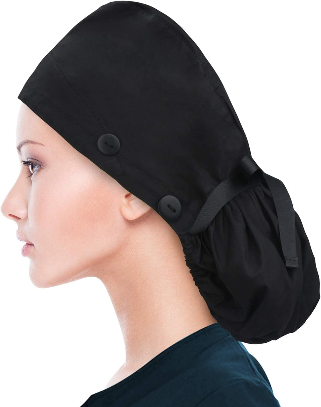 ABAMERICA Scrub Caps for Women Surgical Caps Nurse Hat Functional Ponytail Holder for Long Hair Single or Satin-Lined