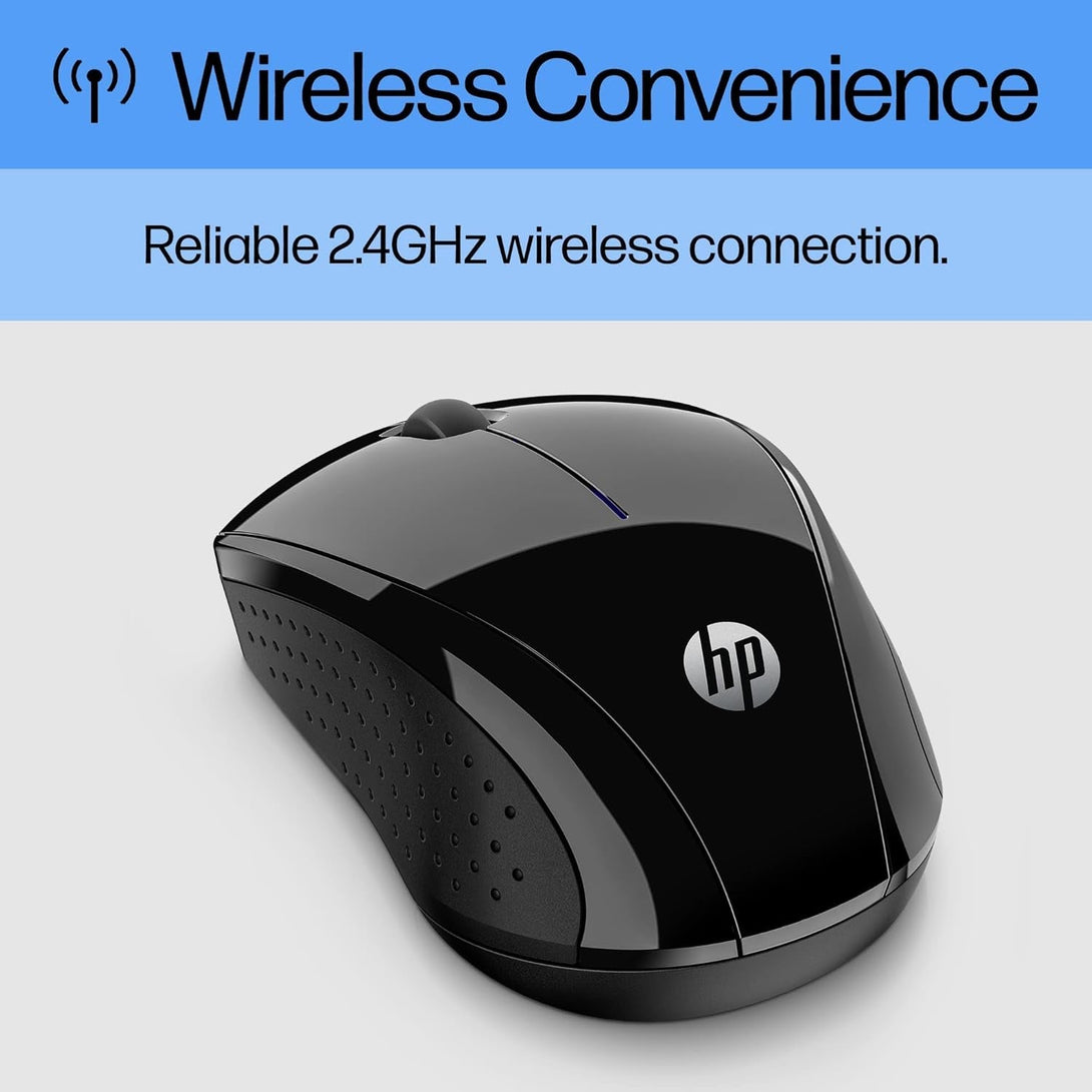 HP X3000 G3 Wireless Mouse - Black, 15-Month Battery, Side Grips for Control, Travel-Friendly, Blue LED, Powerful 1600 DPI Optical Sensor, Compatible with Wins Pc/Laptop, Mac, Chromebook (683N7AA)