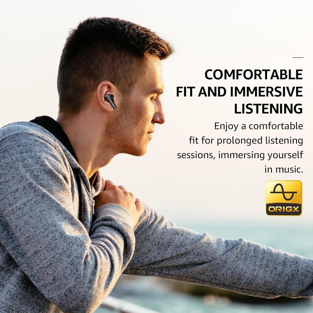 TOZO E2 Wireless Earbuds 10Mm Drivers with Powerful Bass, App Customize 32 Eqs, with 2 Mics AI Call Noise Cancellation, 30H Playtime, Bluetooth 5.3 Ear Buds, Comfort Fit In-Ear Headphones