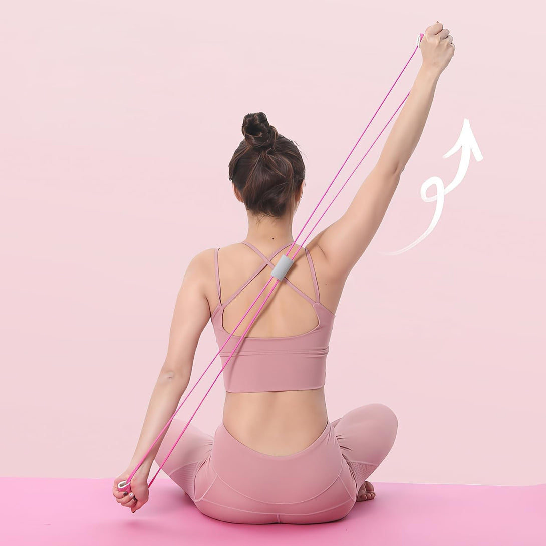 3Pcs Saludea Resistance Band, 8 Shaped Elastic Pull Yoga Tension Rope, Pull Rope, Chest Arm and Shoulder Stretch Bands Exercise Equipment for Home Workout, Physical Therapy, Strength Training