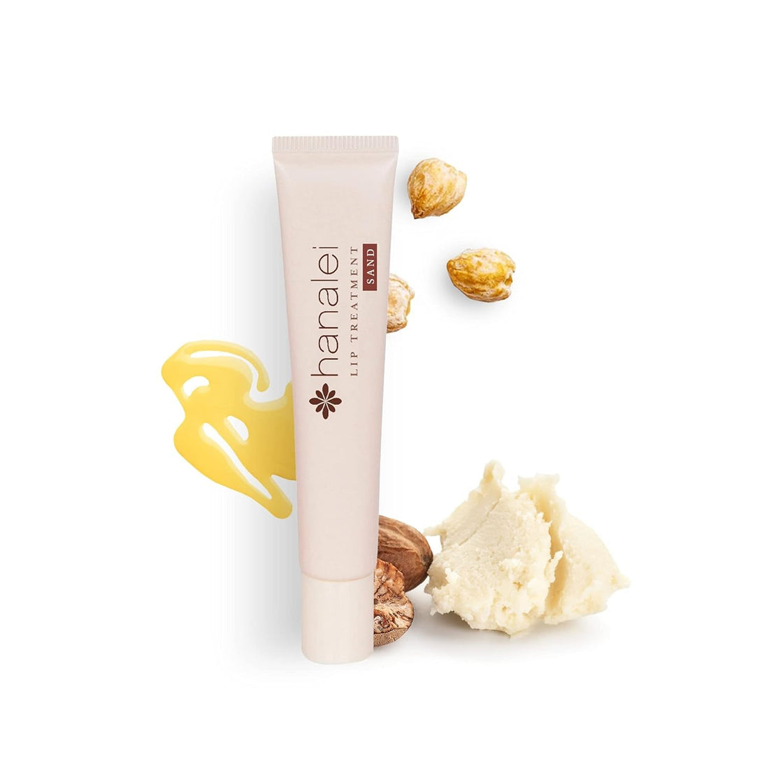 Hanalei Lip Treatment for Dry, Chapped Lips – Intensive Overnight Moisturizer with Kukui Oil, Shea Butter & Grapeseed Oil – Hydrating Balm for Healing Cracks – Natural Nude Tint, 15G – Cruelty-Free