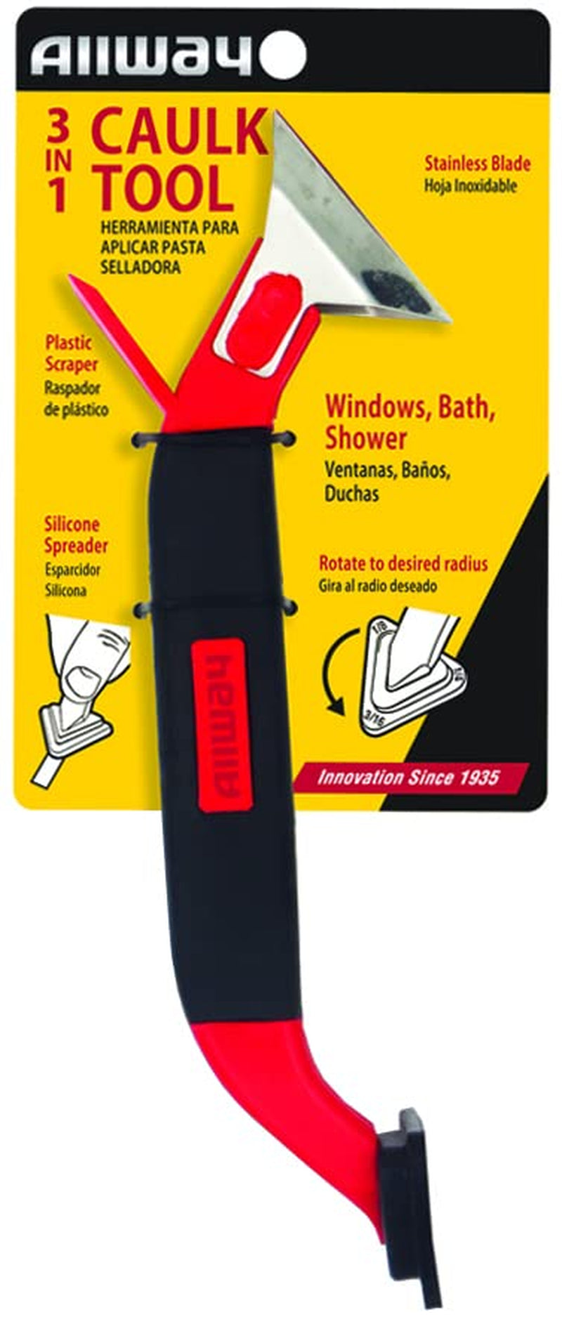 ALLWAY CT31 3-In-1 Caulk Tool for Removal and Application