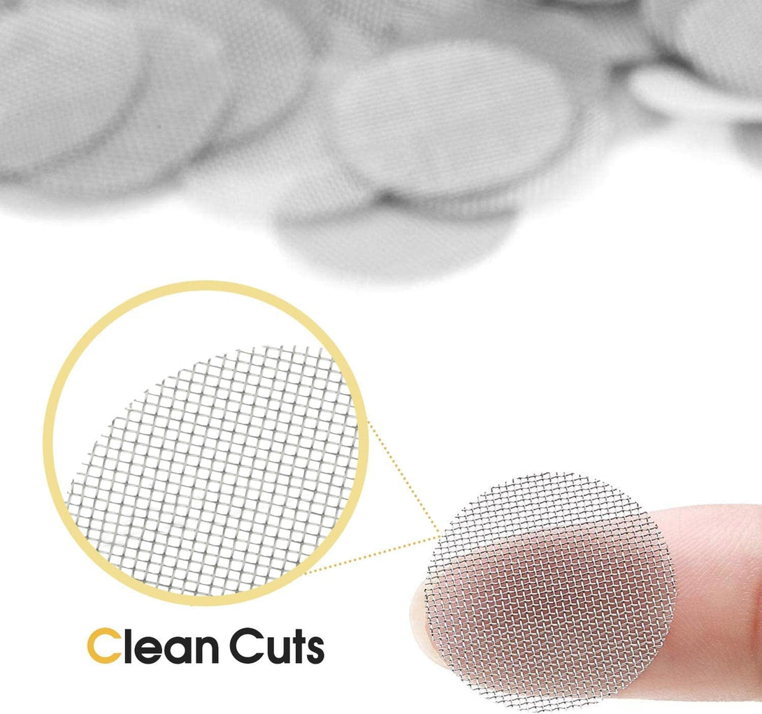 200 PCS 1/2 Inch Stainless Steel Pipe Screens, 1/2 Inch Metal Pipe Screen with Metal Box