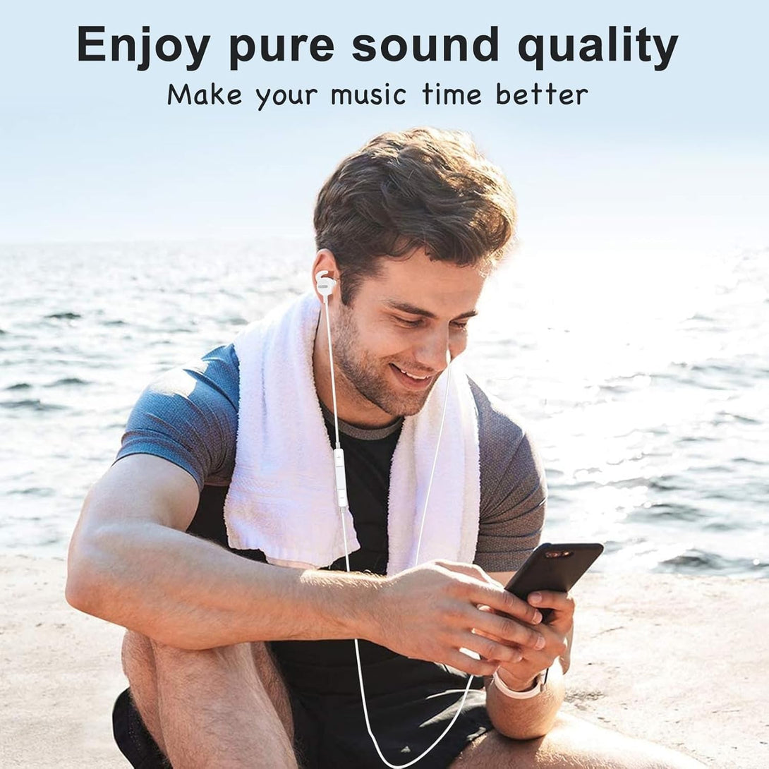 Type C Headphones in Ear Headsets for Iphone 15 15Pro 15 Pro Max Earphones Wired,Iphone16 16 Por Max Headphones Wired with Mic & Remote Control Compatible with Most Type C Jack Devices