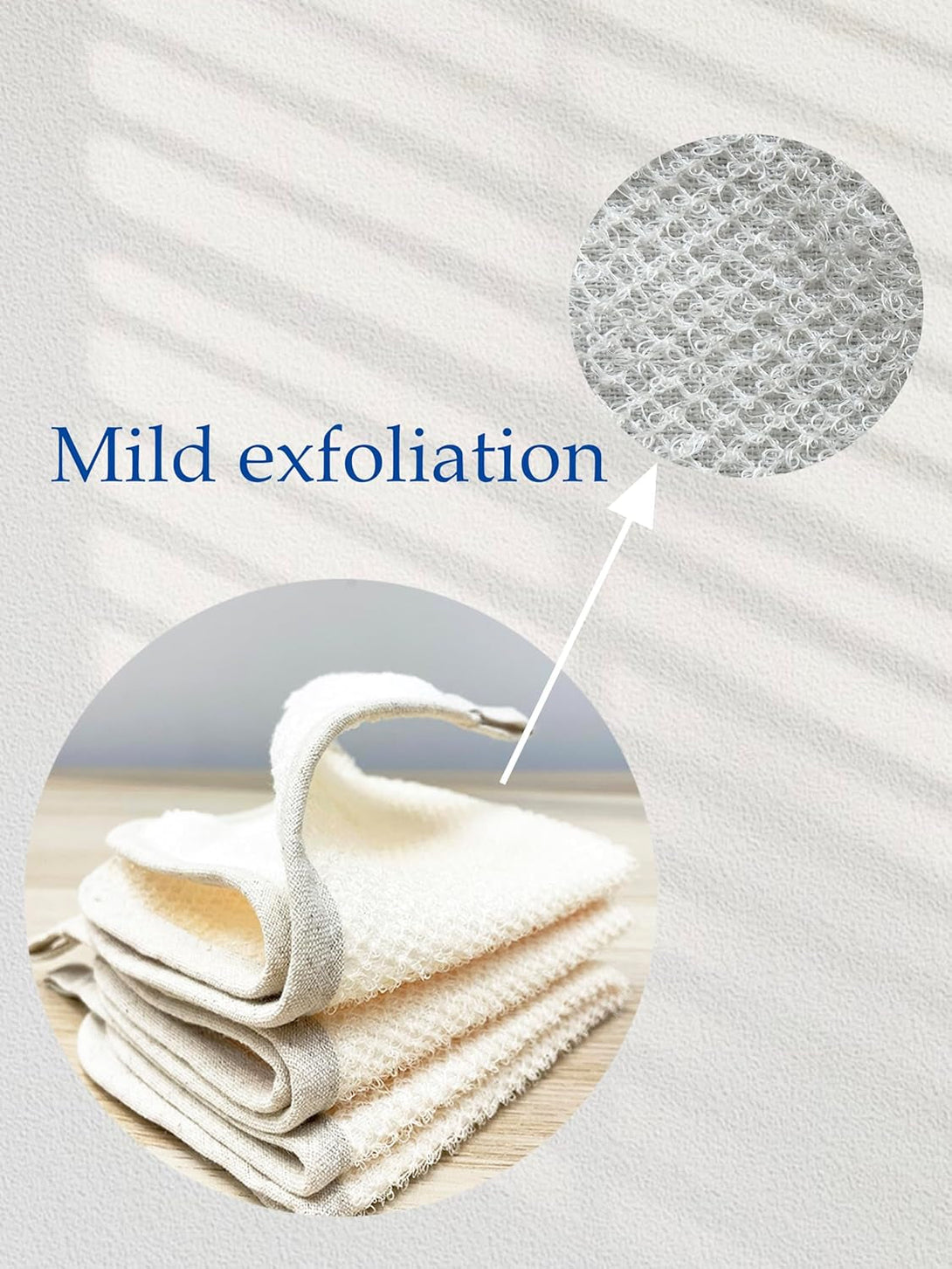 3 Pack Exfoliating Wash Cloth Face and Body Wash Bath Scrub Soft Weave Bath Towel Massage Cloth for Women and Man Two Sides
