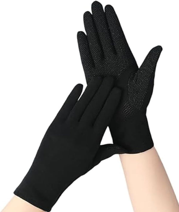 Women'S Summer-Sun-Protection-Cycling-Gloves Touchscreen Full Finger Driving Gloves Outdoor UPF 50+ Protection