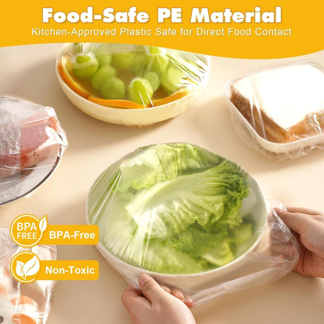 150PCS Plastic Bowl Covers for Banneton Bread Proofing Basket Fit up to 12" Bowls, for Sourdough Bread Baking Supplies, Bread Proofing，Leftovers,Outdoor Use, Dust-Proof Food Storage Covers