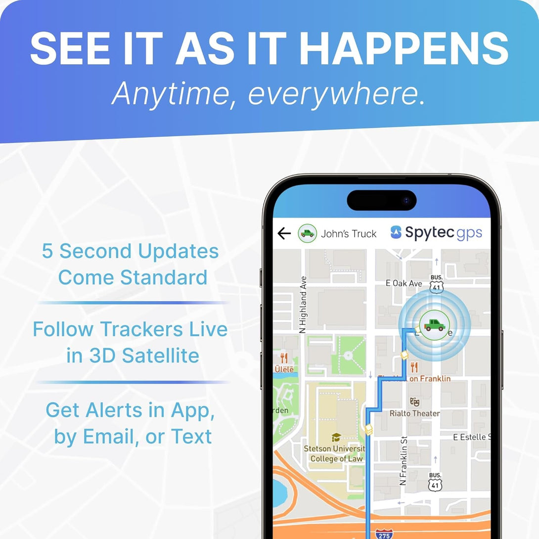 Spytec GPS Mini GPS Smart Tracker for Vehicles, Cars, Trucks, Loved Ones, GPS Tracker Device for Kids & Weatherproof Magnetic Case, Unlimited Updates, Real-Time GPS Tracking, USA Made Tech